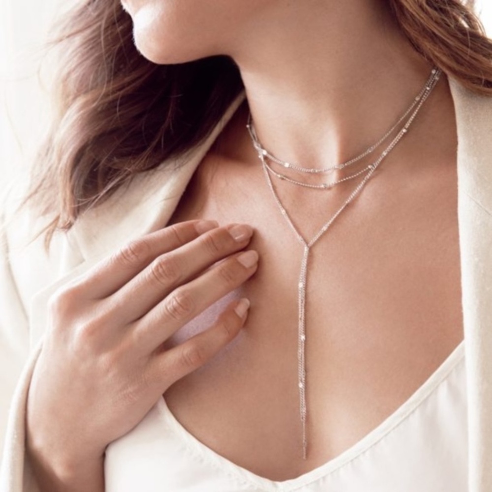 8 Other Reasons Silver Landon Lariat Necklace